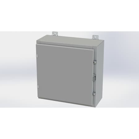 Saginaw Control & Engineering Clamps with Padlock Hasp Electrical Enclosures, 20 in H, 8 in D, 20 in W, NEMA 4, Carbon Steel SCE-20H2008LP